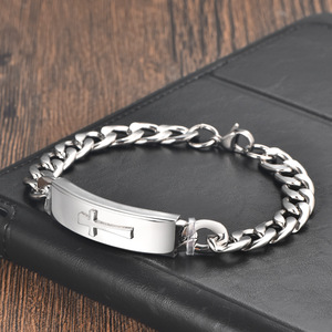 สร้อยข้อมือผู้ชายแบบ Cuban Link สองชั้น ทำมือ หลายชั้น วัสดุสแตนเลส สไตล์ฮิปฮอป เครื่องประดับแฟชั่น สำหรับใส่ในชีวิตประจำวันและงานปาร์ตี้ - Product Image 2