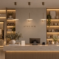 Lustre suspendu en albâtre de style nordique, vente en gros OEM, minimaliste, en aluminium et albâtre, pour salle à manger et chevet