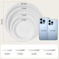 Assiettes Modernes en Bagasse Compostable Grises de 10 Pouces, Robustes et Jetables, Lot de 100 pour Événements et Mariages