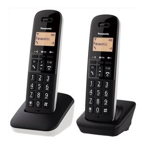 Teléfono Inalámbrico Doble Dect (Recargable) Blanco y Negro KX TGB612JTW - Product Image 1