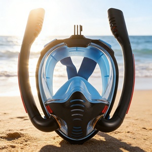 <span class=keywords><strong>Masque</strong></span> de plongée à double tube anti-buée, étanche, à large champ de vision, pour l'exploration océanique et l'entraînement en <span class=keywords><strong>piscine</strong></span> - Product Image 3