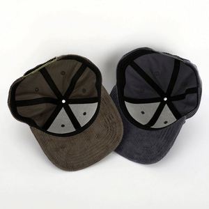 Casquette Snapback Unisexe Personnalisée 6 Panneaux en Velours Côtelé avec Logo Brodé de Haute Qualité, Visière Plate, Style Hip Hop – Grande Vente - Product Image 3