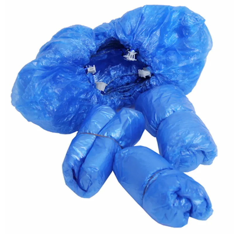 TOPMED Wasserdicht Blau Günstige Kunststoff Regen Universal Größe CPE Stiefel Schuh überzüge Komfortable PP Haus reinigung Schuh überzug