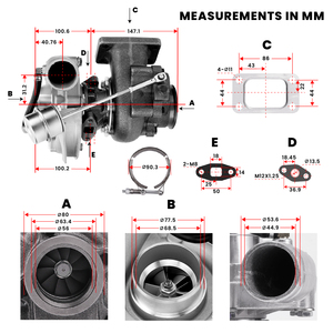 Turbocharger Universal T3 Flange Berpendingin Oli Baru untuk Mesin 4/6 Silinder untuk Mesin 1.5L-<span class=keywords><strong>2</strong></span>.5L - Product Image 6