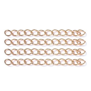 Chain Extension Link 5cm 7cm Iron Plated Jewelry Findings For Necklace Bracelet DIY Accessories Silver Gold Rose Gold Gunmetal - Product Image 5