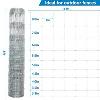 Clôture pour bétail agricole en fil de fer galvanisé de 18 mm, Chine, 4 pieds x 164 pieds, pour bovins, cerfs, pâturages, jardins, protection des animaux