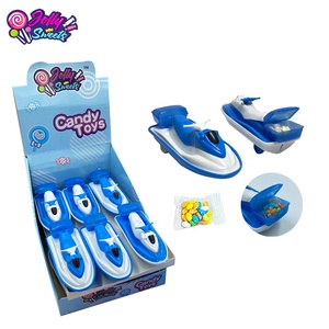 JollySweets Candy Toy Pull String Boat Motor Juguete de plástico con caja de dulces - Product Image 4