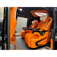 Ensemble de sièges aérodynamiques en cuir orange pour mise à niveau du siège pilote de modification automobile pour Benz classe V VITO W447 V260 Maybach