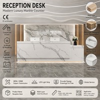 Comptoir de réception commercial, comptoir de caisse, comptoir polyvalent pour bureau, hôtel, centre médical, centre de beauté, bar