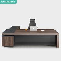 Mobilier de bureau moderne Bureau de direction ajustable de haute technologie Bureau de PDG en forme de L pour patron