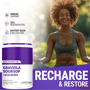 Odm Oem Voedingssupplement 2 In 1 Graviola Zuurzak Met Acaibes Zachte <span class=keywords><strong>Capsules</strong></span> 60 Softgels - Product Image 4