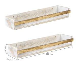 Set di 3 in <span class=keywords><strong>legno</strong></span> rustico a parete cremagliera di <span class=keywords><strong>spezie</strong></span> galleggiante espositore pensile scaffali per la cucina <span class=keywords><strong>porta</strong></span> <span class=keywords><strong>spezie</strong></span> a muro - Product Image 3