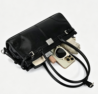 Sac fourre-tout de luxe en PU pour femme 2026, haut de gamme, à porter à l'épaule, en bandoulière ou sous le bras, nouvelle collection automne, en cuir huilé ciré, avec chaînes, portable