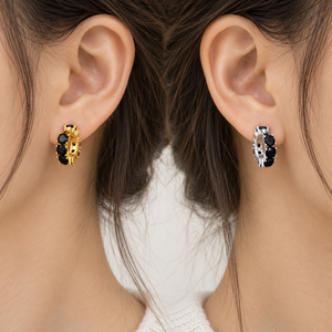 Orecchini a Cerchio Rotondi per Donne, Accessori Classici per Uso Quotidiano - Product Image 2