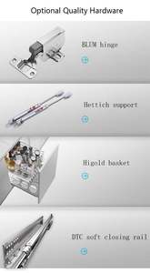 Gabinetes de Cocina Franceses Blancos de Madera de Diseño en Venta, Juego Completo de Gabinetes de Cocina Tradicionales Hechos en China - Product Image 6