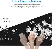 Alas Mouse Gaming Anime Jepang Sakura Custom, Anti-Selip, Ukuran XXL Besar, Karet, Tepi Jahit, untuk Kantor