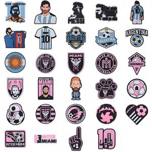 Nouveau design Football sport équipe sabot breloques rose barca inter miami <span class=keywords><strong>messi</strong></span> chaussures breloques pour sabot - Product Image 1