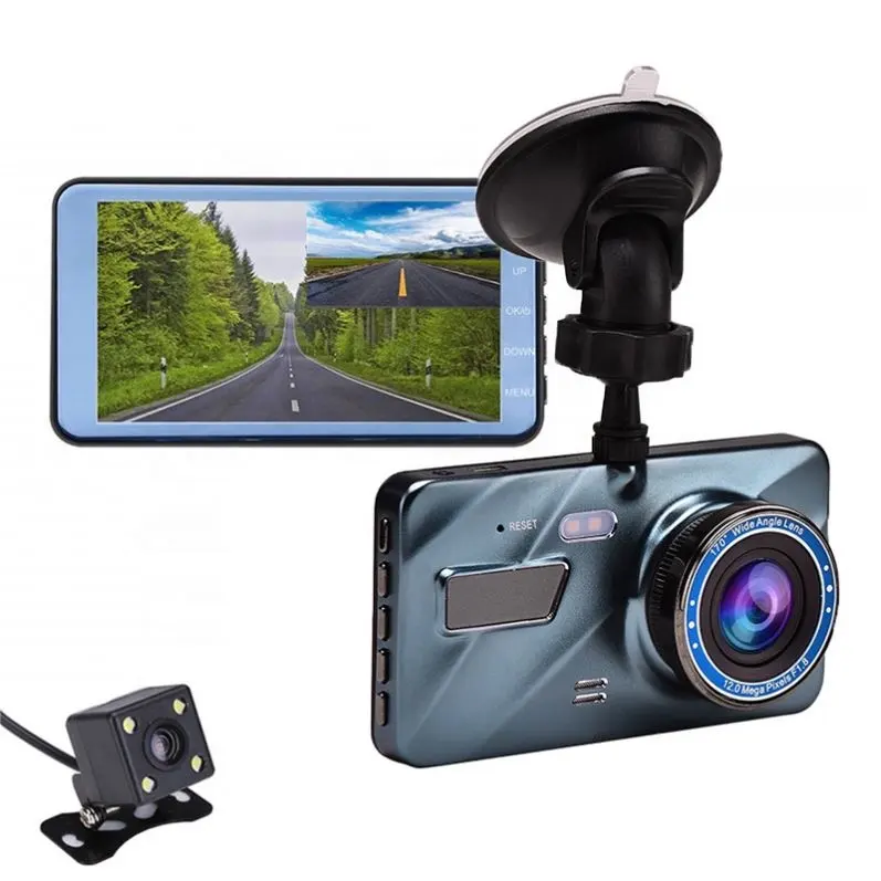 Hot sale Prime Hot selling Car Dual Dash Cam 4 inch LCD FHD 1080p Dual Lens Front and Rear DVR Video Recorder Car Camera ,DVR Cam