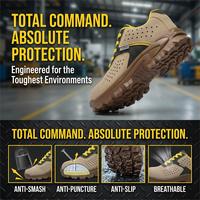 Zapatos de Seguridad para Hombre, Directo de Fábrica, Personalizados, Transpirables, de Gamuza Perforada, Antideslizantes, con Protección Contra Pinchazos en la Puntera