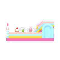 Château gonflable commercial pour enfants, château gonflable pour enfants, mini combo extérieur pour fête, château gonflable blanc en PVC