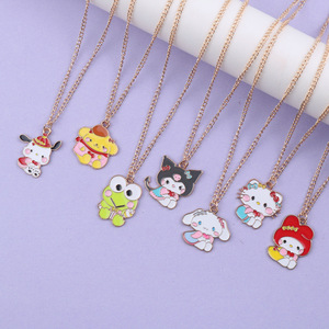Lindos Collares con Colgante de Aleación de Dibujos Animados para Mujeres y Niñas, <span class=keywords><strong>Collar</strong></span> de Kuromi, Melody, KT Cat, Joyería, Regalos para Amigas - Product Image 1