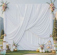Rideaux de fond blancs anti-plis sur mesure 20 pieds x 15 pieds pour mariages, fêtes, baby showers, scènes et cabines photo - Vente en gros
