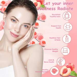 Collagène hydrolysé OEM, peptides de collagène marin, gommes de collagène de type I, II, III, V, X, biotine, acide hyaluronique, vitamines pour la peau, les cheveux et les ongles - Product Image 4