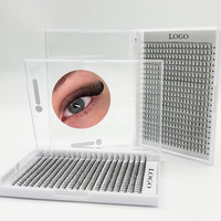 Fournitures 2d 3d 4d 5d 6d 7d 8d 10d Ventilateurs préfabriqués en vrac 0.05 0.07 Vente en gros Ventilateurs préfabriqués noirs souples à tige courte Cils
