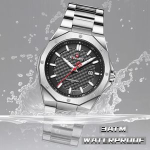 Montre sport pour homme 9200, étanche 3ATM, acier inoxydable, mouvement à quartz japonais, date automatique, 24 heures, montre-bracelet - Product Image 4