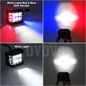 OVOVS Feux LED tout-terrain de 4 pouces avec fonction double côté solide/stroboscopique, feux LED latéraux pour camion à charrue, VTT, UTV, SUV 4x4 - Product Image 2