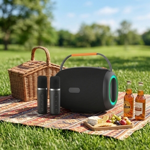 <span class=keywords><strong>Altavoz</strong></span> Inalámbrico Portátil para Exteriores con Micrófono, Resistente al Agua, con Luces LED de Colores, Sonido Potente con Bajos de <span class=keywords><strong>5</strong></span>.3, Ideal para Cine en Casa, Venta al Por Mayor - Product Image 1