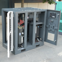 Compresor de Aire de Tornillo MULTSEA de 15KW y 16 bar, Unidad Estacionaria 4 en 1 con Secador, Tanque y Filtros Integrados para Uso Industrial con Alimentación CA