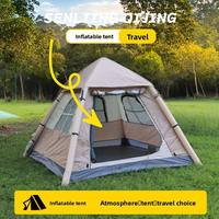 Tente de camping automatique quatre saisons 260*260*190cm en tissu Oxford monocouche, imperméable, pour pique-nique et voyage en voiture, multi-personnes