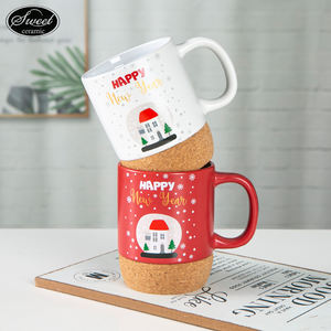 2025 bán buôn Valentine của giáng sinh thiết kế Quà Tặng tùy chỉnh sinh nhật gốm du lịch cốc cà phê Mug với nút chai cơ sở dưới với nắp - Product Image 4