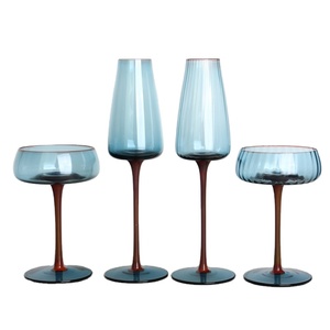 Ensemble de 6 verres à vin, verre en cristal avec tige pour boire de la <span class=keywords><strong>verrerie</strong></span> <span class=keywords><strong>soufflée</strong></span> de qualité supérieure - Product Image 1