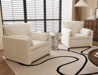 Chaise d'appoint moderne Canapé simple Chaise longue Chaise confortable Fauteuil en velours côtelé Fauteuil surdimensionné pour le salon et la chambre à coucher