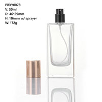 Flacons de parfum avec boîte, logo personnalisé, flacon de parfum de 50 ml avec bouchon doré, flacon de parfum de luxe, OEM ODM en gros