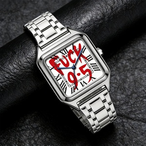 Montre à quartz unisexe étanche de luxe léger haut de gamme, style INS, cadran carré simple et élégant en alliage d'acier inoxydable FUCK9.5 - Product Image 4