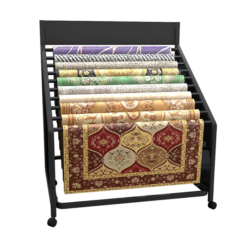 Apache Factory Customizable Metal Rug Display Rack for Shop Use Factory Customizable Metal Display Racks — view 2