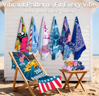 Serviette de plage absorbante personnalisée à thème patriotique Aigle américain 250e anniversaire pour l'été – Promotion et vente en gros