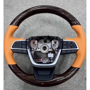 พวงมาลัยคาร์บอนหุ้มหนังครึ่งวงแบบ <span class=keywords><strong>GR</strong></span> Style สำหรับรถยนต์โตโยต้า โคโรลล่า ฟอร์จูนเนอร์ อัลติส เอฟเจ แลนด์ ครุยเซอร์ แอลซี200 300 วีทซ์ ซีอาร์ ทาโคมา - Product Image 1