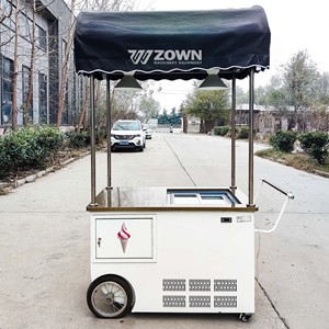 Thuận tiện Snack giỏ hàng <span class=keywords><strong>Tiny</strong></span> kéo thực phẩm Xe tải Trailer tùy chỉnh hoa gỗ kẹo giỏ hàng ăn Trailer xe với tủ đông - Product Image 2