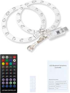 <span class=keywords><strong>Console</strong></span> de jeu RGB LED Ring Strip lumières avec télécommande bande lumineuse 8-couleurs atmosphère pick-up barre lumineuse pour PS5 - Product Image 4
