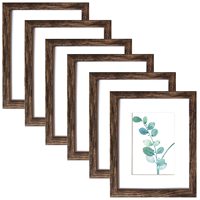 Bingkai foto Display meja atau pemasangan Multi ukuran Rustic Set dari 3,5,6 bingkai gambar hitam dekorasi dinding kolase