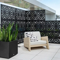 Panneaux décoratifs en aluminium découpés au laser pour clôture de jardin, écran d'intimité, gravure murale