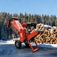 Trituradora de Madera Compacta de 7.5HP, Trituradora de Ramas Portátil de Gasolina, Máquina para Triturar Árboles para Residuos de Jardín y Paisajismo