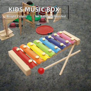 <span class=keywords><strong>Xylophone</strong></span> éducatif en bois pour enfants, boîte à musique miniature 8 pièces, jouet non électrique pour garçons et filles - Product Image 2