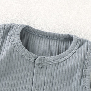 Детские комбинезоны оптом из органического хлопка мягкие летние комбинезоны без рукавов ребристые детские комбинезоны - Product Image 2