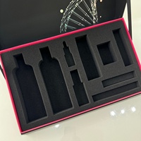 Boîte cadeau en papier magnétique rigide avec logo personnalisé et insert en mousse EVA pour kit de soins de beauté, emballage à rabat pour ensemble cosmétique de marque