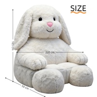 Canapé-lit en forme de lapin ou d'ours, design personnalisé, luxe moderne, pour hôtel, avec rembourrage en éponge et tissu